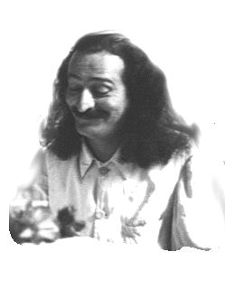 Meher Baba at breakfast in Cannes, France, 1937